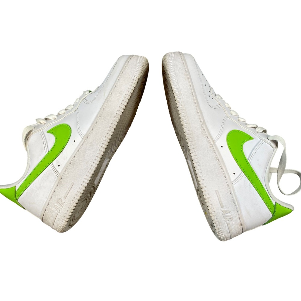 Nike Air Force 1 Low White Action Green Womens Size 6 Sneakers - Picture 4 of 13